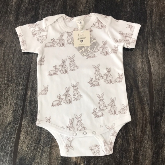 kate quinn One Pieces Nwt Kate Quinn Bodysuit 218 Month White Gray